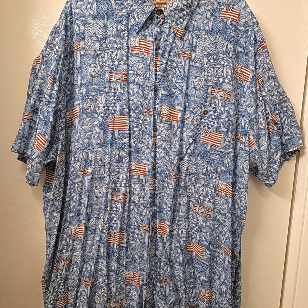 The Foundry Supply Co. Blue Casual Button Down Shirt